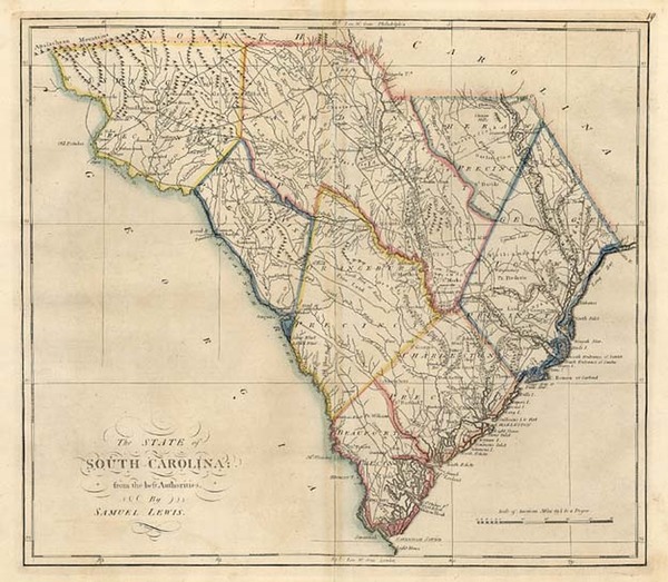 51-Southeast Map By Mathew Carey