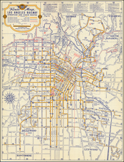 62-Los Angeles Map By Los Angeles Railway Corp