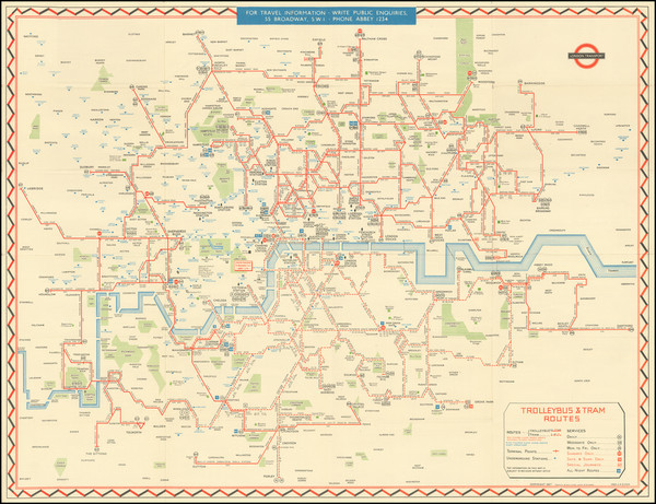 56-London Map By Fred J.H. Elston