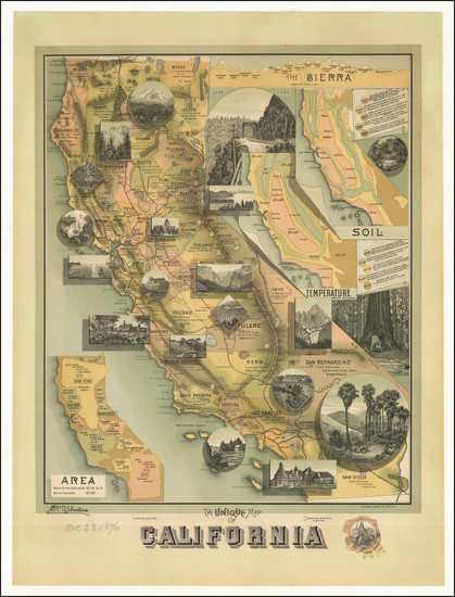 15-Pictorial Maps and California Map By E. McD.  Johnstone