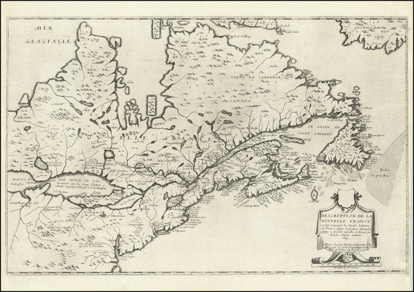 44-New England, Mid-Atlantic, Midwest, Canada and Eastern Canada Map By Jean Boisseau