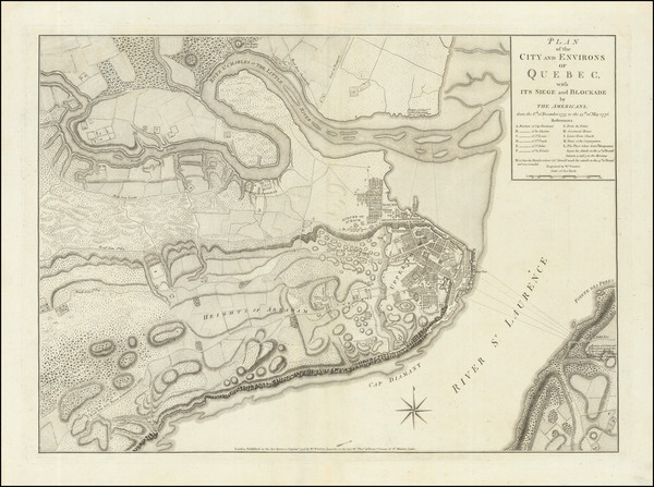 39-American Revolution and Quebec Map By William Faden