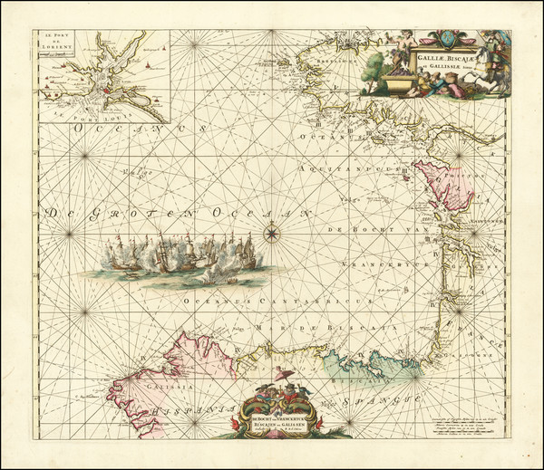 93-Spain and Grand Sud-Ouest Map By Reiner & Joshua Ottens