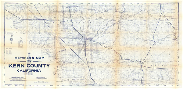 32-California Map By Thomas C. Metsker  &  Mark F. Metsker