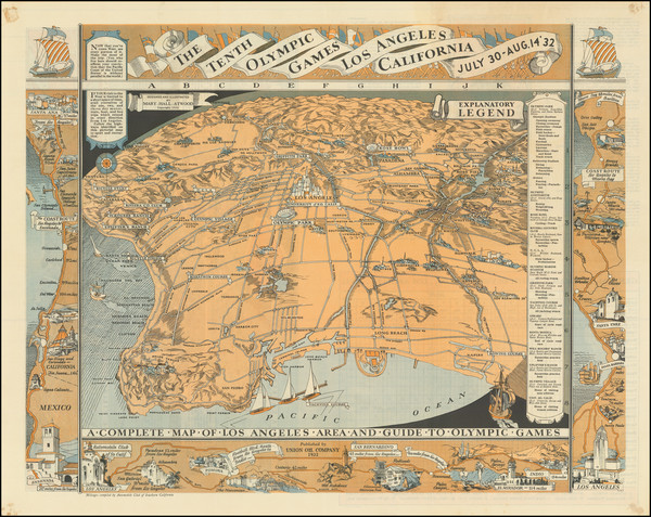 23-Pictorial Maps, California and Los Angeles Map By Mary Hall Atwood