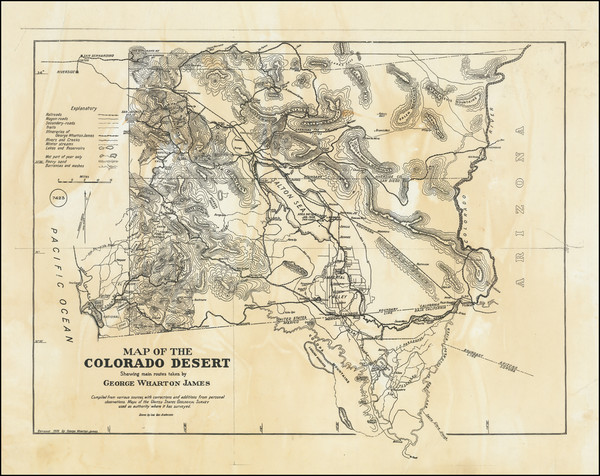 58-California Map By George Wharton James