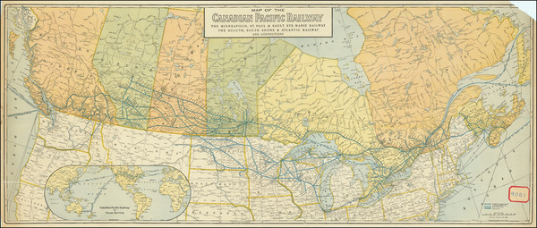 64-Midwest, Plains, Canada and Western Canada Map By Poole Brothers