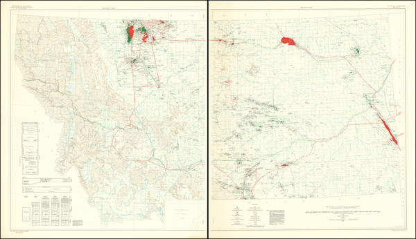 53-Montana and Geological Map By U.S. Geological Survey