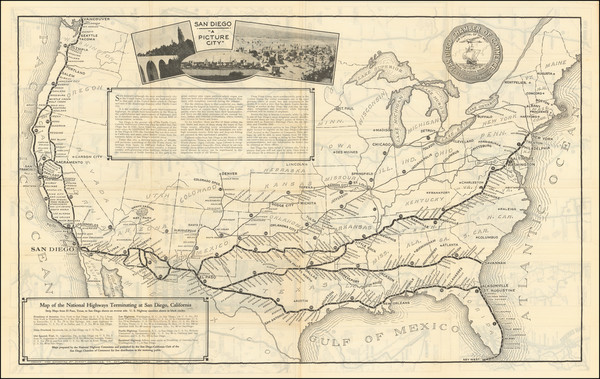 86-United States and San Diego Map By San Diego Chamber of Commerce