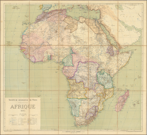 77-Africa Map By Societe de Geographie de Paris