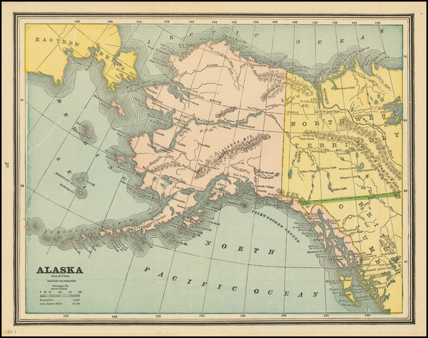 34-Alaska Map By George F. Cram