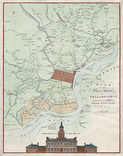 95-Mid-Atlantic Map By Mathais Albrecht Lotter / Scull & Heap