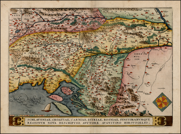 39-Balkans Map By Abraham Ortelius