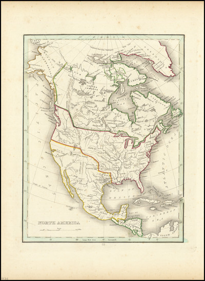 11-Texas and North America Map By Thomas Gamaliel Bradford