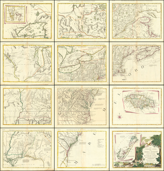 28-United States Map By Antonio Zatta