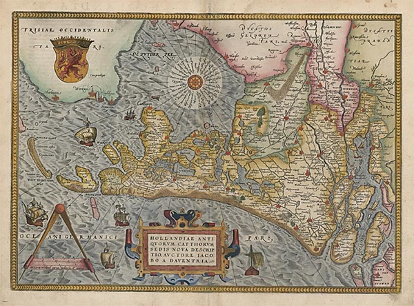 75-Europe and Netherlands Map By Abraham Ortelius