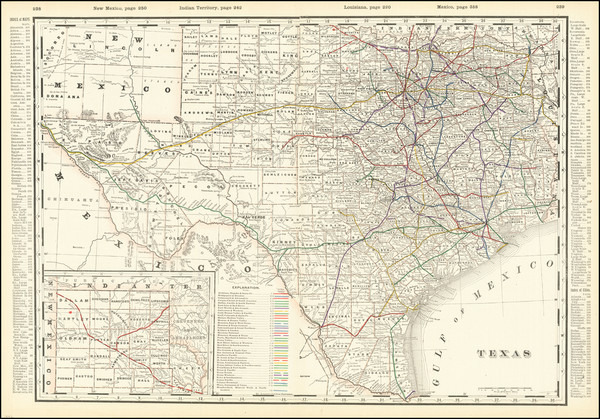 49-Texas Map By George F. Cram