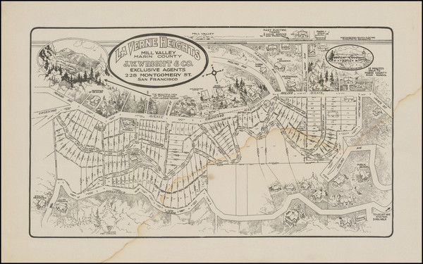 9-San Francisco & Bay Area and Other California Cities Map By National Art League