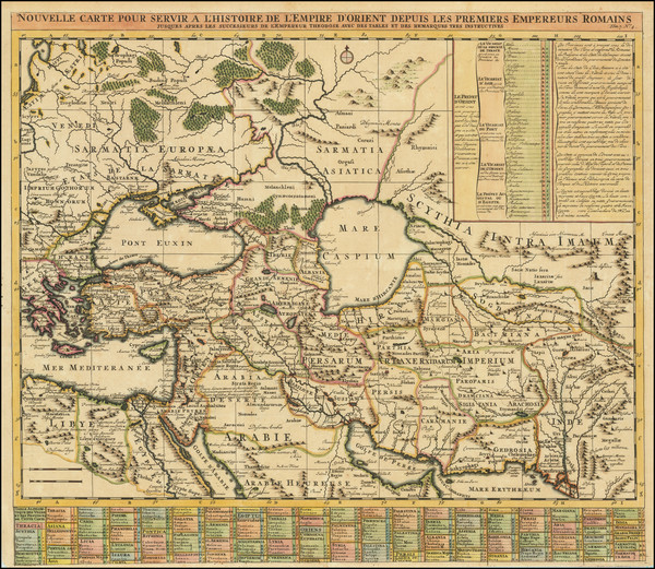 19-Turkey, Middle East, Persia & Iraq and Turkey & Asia Minor Map By Henri Chatelain