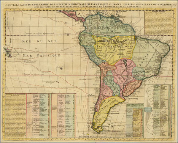 96-South America Map By Henri Chatelain