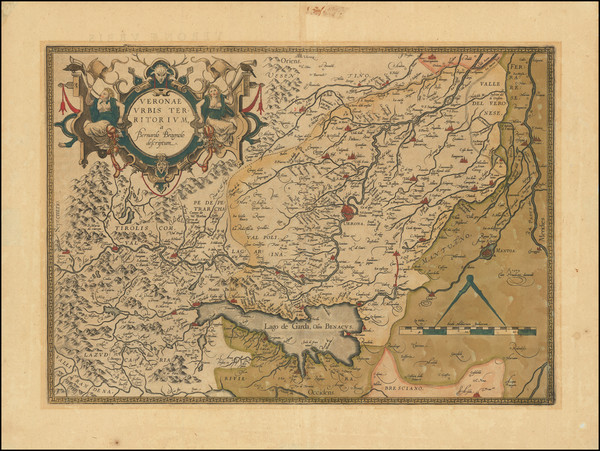 98-Northern Italy Map By Abraham Ortelius