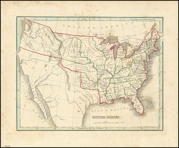 60-United States Map By Thomas Gamaliel Bradford