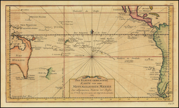 8-Pacific Ocean Map By Jacques Nicolas Bellin