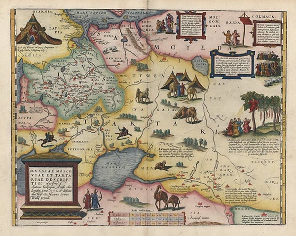 20-Europe, Russia, Asia, India, Central Asia & Caucasus and Russia in Asia Map By Abraham Orte