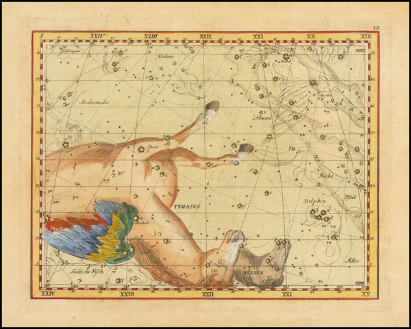 81-Celestial Maps Map By Johann Elert Bode