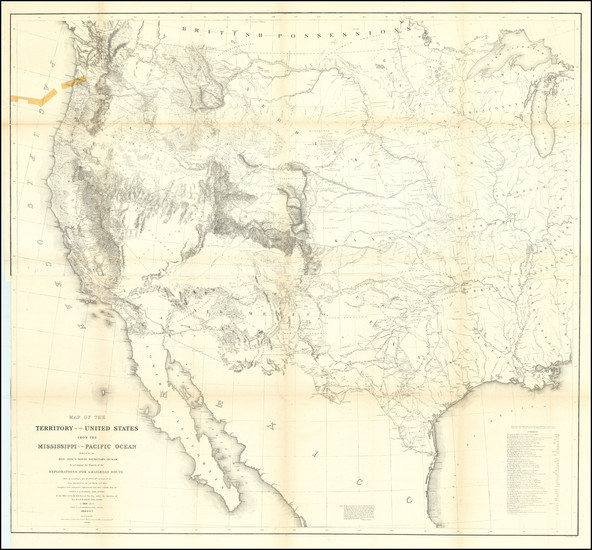 99-United States, Texas, Midwest, Plains, Southwest, Rocky Mountains and California Map By U.S. Pa