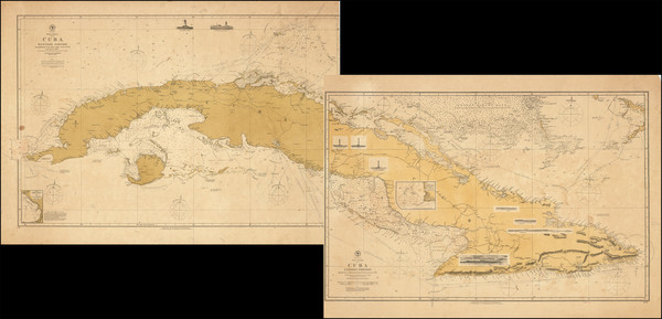 50-Cuba Map By Hydrographic Office, US