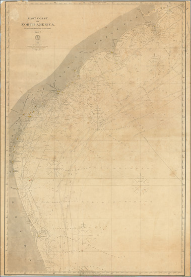 91-Florida, Georgia, North Carolina and South Carolina Map By U.S. Navy Hydrographic Office