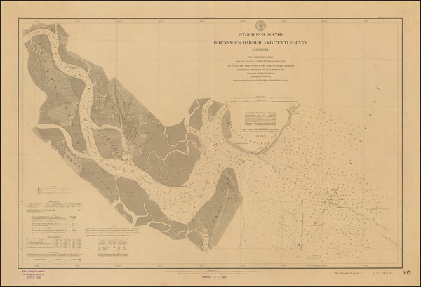 52-Georgia Map By U.S. Coast & Geodetic Survey