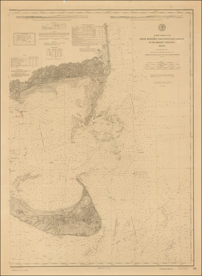 54-Massachusetts Map By U.S. Coast & Geodetic Survey