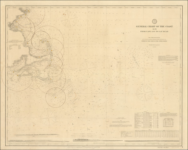 27-Massachusetts Map By U.S. Coast & Geodetic Survey