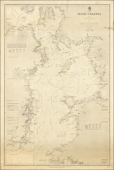 73-Ireland and Wales Map By Frederick William Beechey / British Admiralty