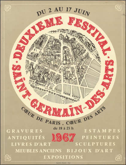 63-Paris and Île-de-France Map By Imprimerie de Cosson