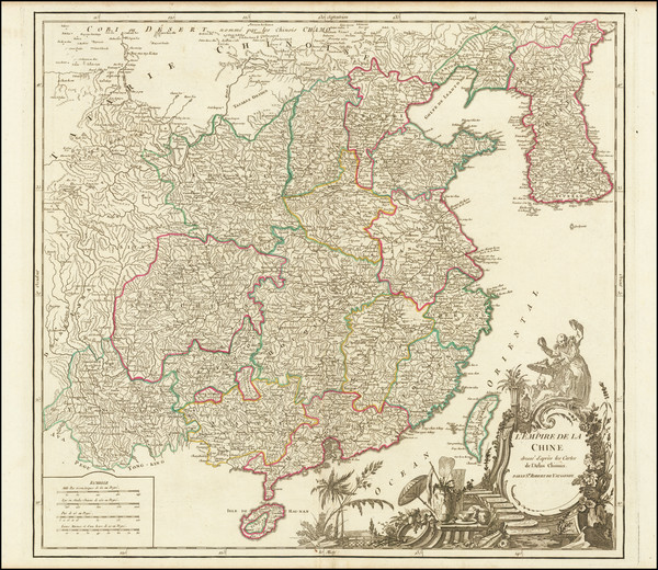22-China and Korea Map By Gilles Robert de Vaugondy