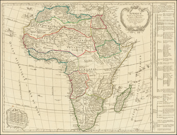 86-Africa Map By Charles Francois Delamarche