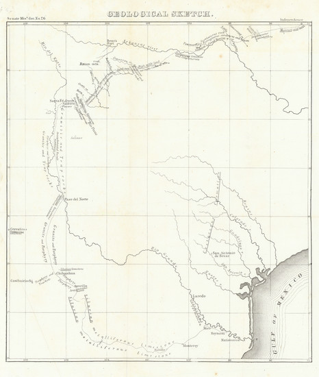 60-Texas Map By Frederick Adolphus Wislizenus