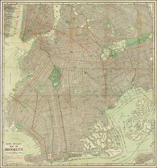 93-New York City Map By Rand McNally & Company