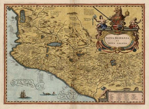 31-Mexico Map By Jodocus Hondius - Mecator