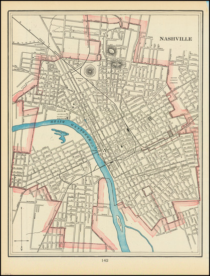 57-Tennessee Map By George F. Cram