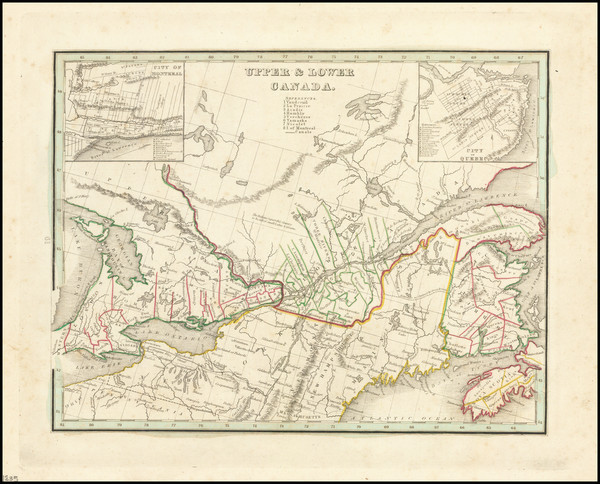 9-Eastern Canada Map By Thomas Gamaliel Bradford