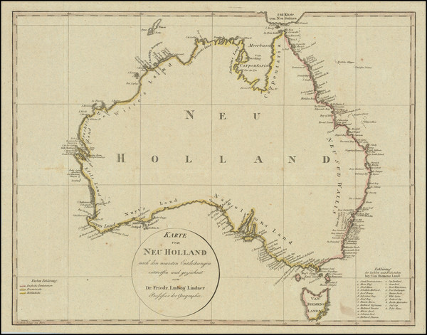 4-Australia Map By Friedrich Ludwig Lindner