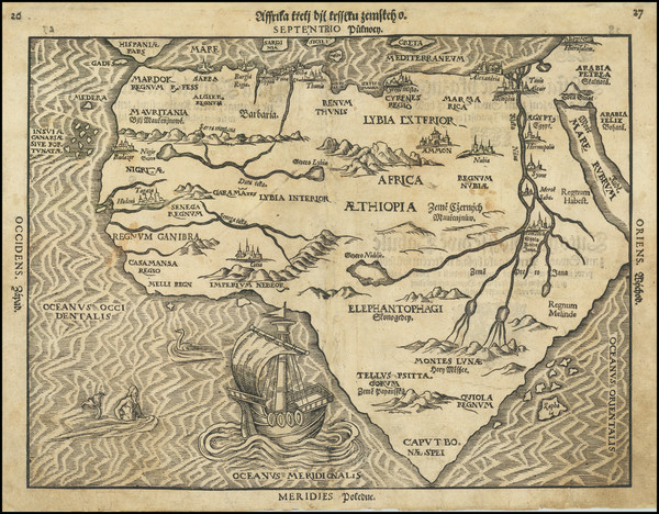 87-Africa Map By Heinrich Bunting