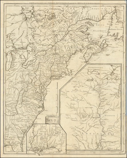 15-United States, South, Midwest and American Revolution Map By George Louis Le Rouge