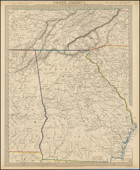 83-Alabama, Tennessee and Georgia Map By SDUK