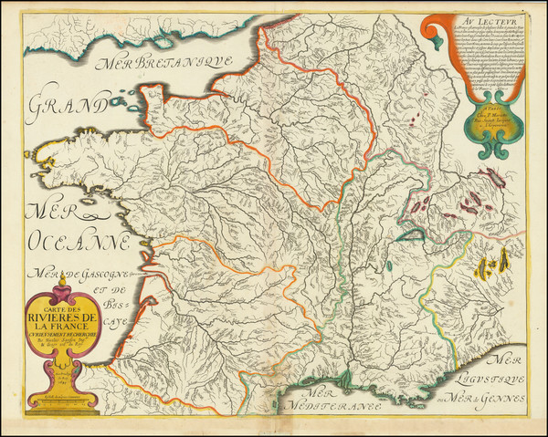 38-France and Curiosities Map By Nicolas Sanson