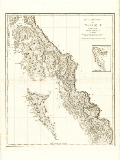 32-Alaska and British Columbia Map By George Vancouver